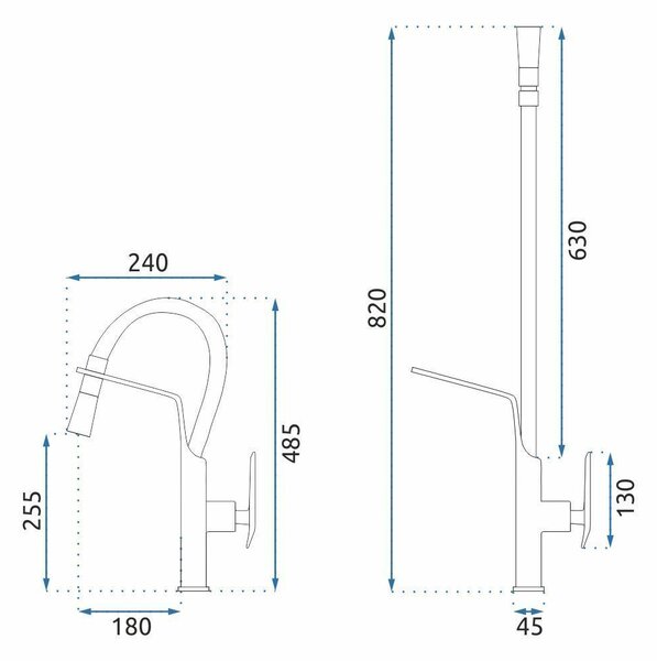 Kitchen faucet Castor Brush Nickel