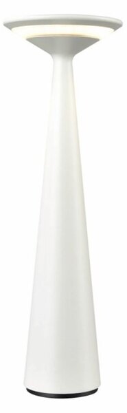 Flow Dimmable LED Outdoor Cordless Table Lamp In White Finish OUT6640