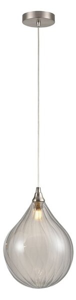 Franklite Perry 1 Light Large Ceiling Pendant Light With Smoked Glass Shade PCH244-359