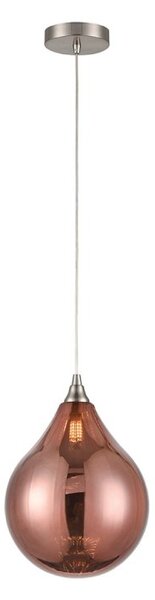 Franklite Perry 1 Light Large Ceiling Pendant Light With Copper Glass Shade PCH244-361