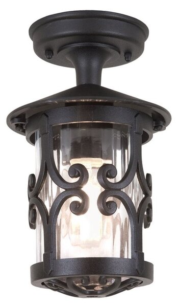 Elstead BL13A Hereford exterior, black, flush porch lantern, IP23