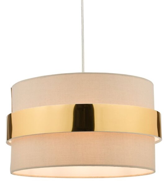 Dar Wisebuys Oki Easy Fit Ceiling Pendant Shade In Taupe And Gold