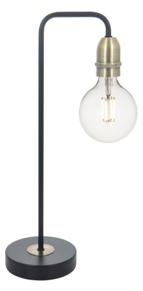 Dar Wisebuys Kiefer Table Lamp In Black And Antique Brass Finish