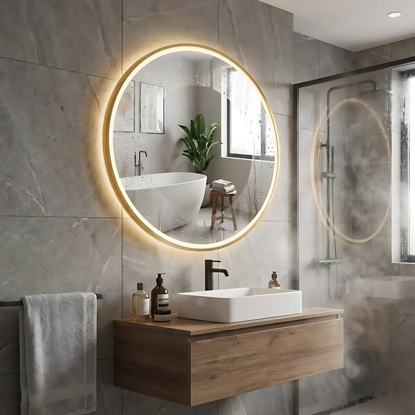 Mirror LED 60cm MMJ BRUSH GOLD