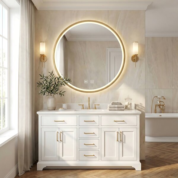 Mirror LED 60cm MMJ BRUSH GOLD