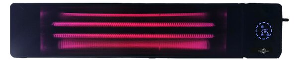 4500W/2250 Watt ElectricSun black, Infrared Patio Heater, Indoor/Outdoor Use, with Thermostat and App, 100x18cm