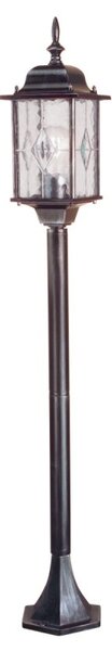 Elstead WX4 Wexford black/silver exterior pillar lantern, IP43
