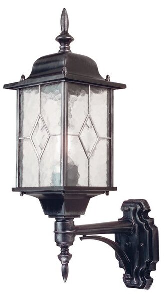 Elstead WX1 Wexford Black/Silver exterior wall lantern, IP43