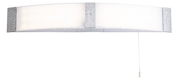 Salford Bathroom Shaver Wall Lamp In Chrome And White Finish
