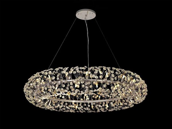 Fusion 36 Light Crystal Ceiling Pendant Light in Polished Chrome Finish