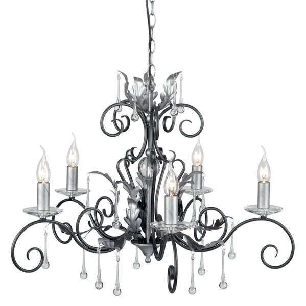 Elstead AML5 Black/Silver Amarilli 5 Light Ceiling Pendant