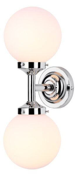 David Hunt Lighting Buckley 2 Light Wall Light In Polished Chrome IP44