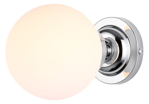 David Hunt Lighting Buckley 1 Light Bathroom Wall light In Polished Chrome IP44