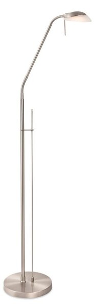 Firstlight Madrid Dimmable LED Floor Reading Lamp in Brushed Steel 2935BS