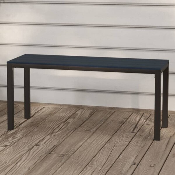 Alfresco Outdoor Metal Garden Bench in Black