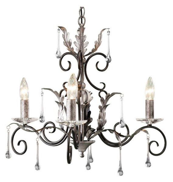 Elstead AML3 Black/Silver Amarilli 3 Light Ceiling Pendant