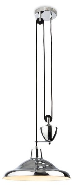 Firstlight 2928CH Suffolk 1 Light Rise And Fall Ceiling Pendant Light In Chrome Finish
