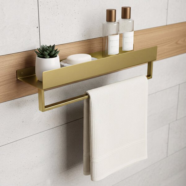 Bathroom shelf SF01 45cm gold brush