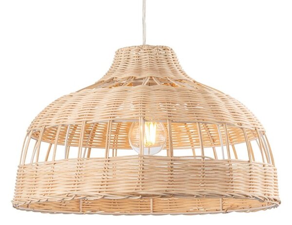 Firstlight 2901 Rattan 1 Light Ceiling Pendant Light In Natural Rattan Finish
