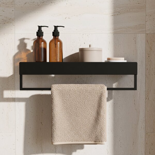 Bathroom shelf SF01 60cm black matt