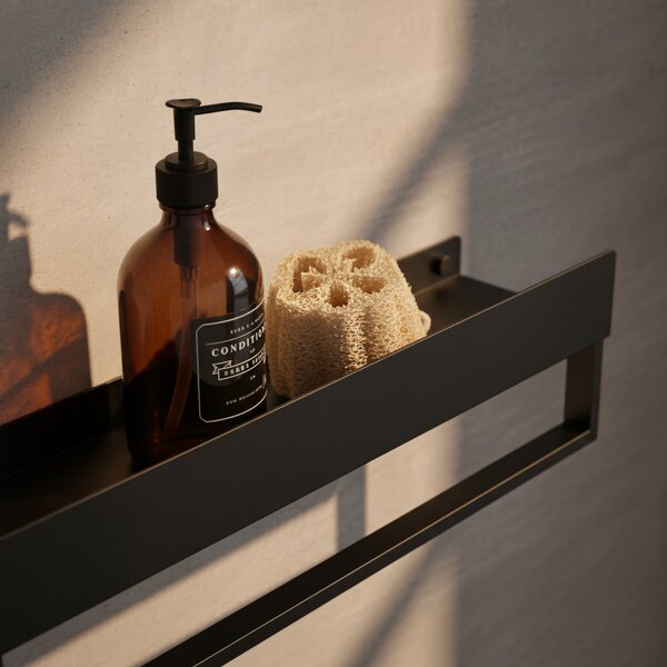 Bathroom shelf SF01 60cm black matt