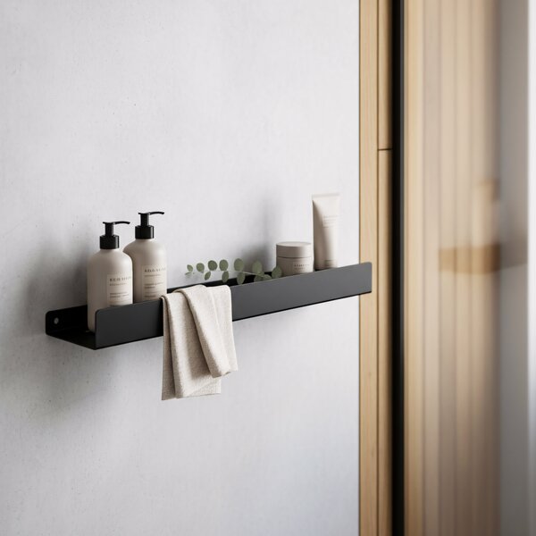Bathroom shelf SF04 60cm black matt