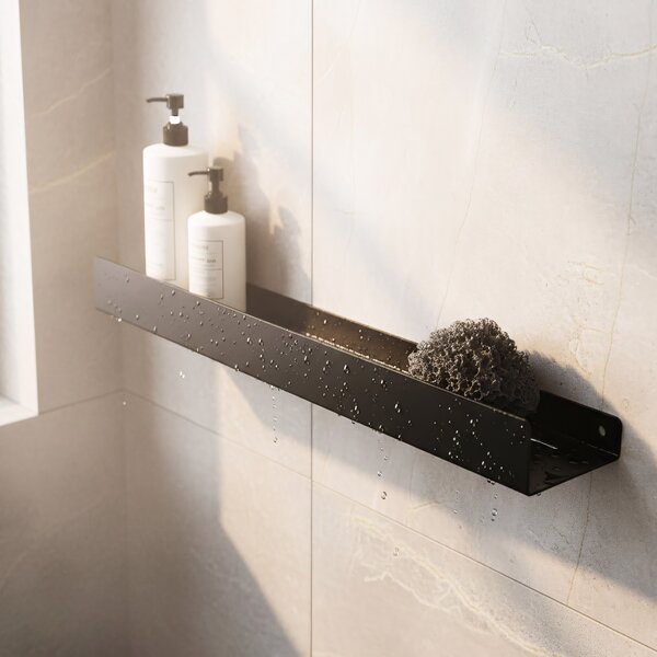 Bathroom shelf SF04 60cm black matt