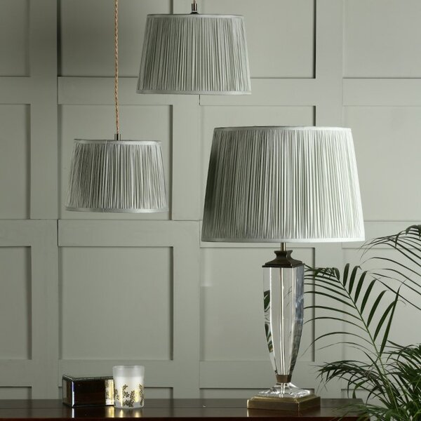 Laura Ashley Hemsley Silk Shade In Sage Finish 40.5cm/16 inch