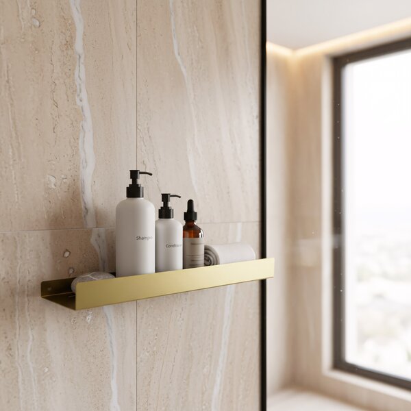 Bathroom shelf SF04 60cm gold brush