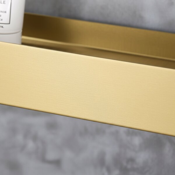 Bathroom shelf SF03 45cm gold brush