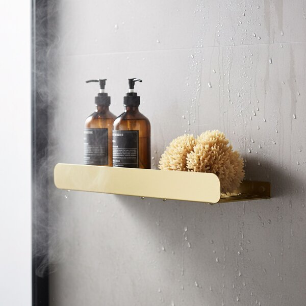 Bathroom shelf SF03 45cm gold brush