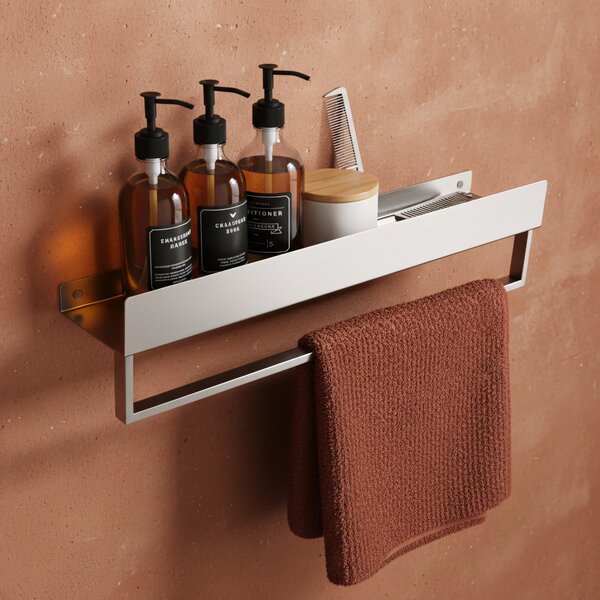 Bathroom shelf SF01 45cm steel brush