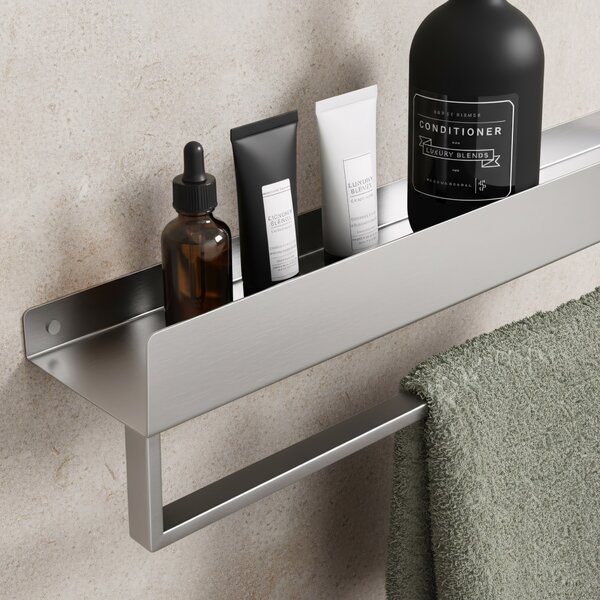 Bathroom shelf SF01 45cm steel brush