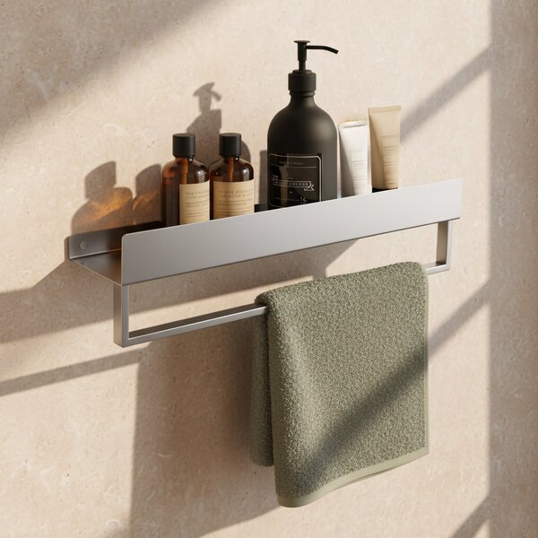 Bathroom shelf SF01 45cm steel brush