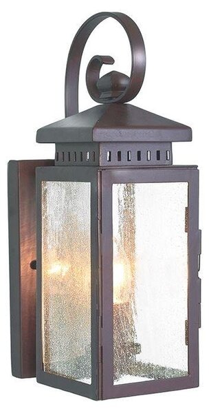 Elstead Hythe wrought iron exterior wall lamp, IP23