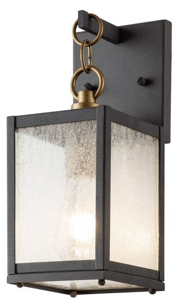 Quintiesse QN-LAHDEN2-S-WZC Lahden Small Outdoor Wall Lantern In Weathered Zinc Finish IP44