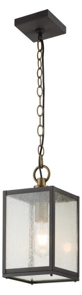Quintiesse QN-LAHDEN8-M-WZC Lahden Medium Outdoor Chain Ceiling Lantern In Weathered Zinc Finish IP44