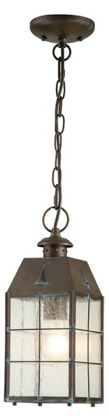 Quintiesse QN-NANTUCKET8-M-AS Nantucket Medium Chain Ceiling Lantern In Aged Brass Finish IP44