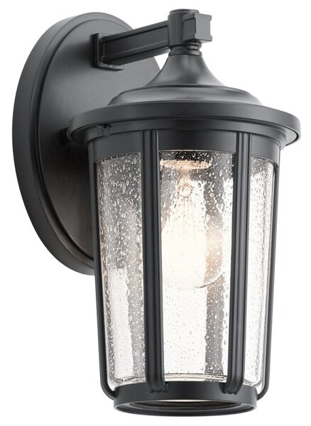 Quintiesse QN-FAIRFIELD-M-BK Fairfield Outdoor Medium Wall Lantern In Black Finish IP44