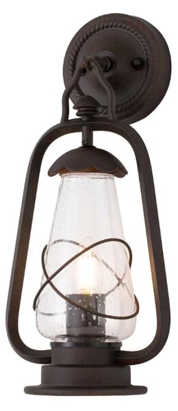 Elstead Miners Outdoor Wall Lantern In Old Bronze Finish IP44