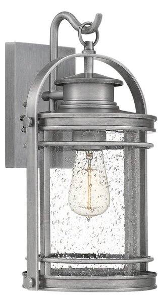 Quintiesse QN-BOOKER-M-IA Booker Medium Wall Lantern In Industrial Aluminium Finish IP44