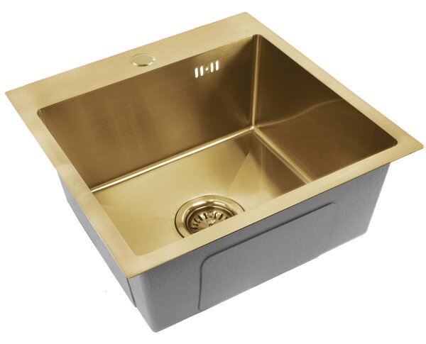 Stainless steel sink Leo 40 BRUSH GOLD