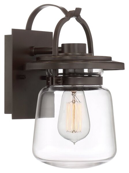 Quintiesse QN-LASALLE-S-WT Lasalle Outdoor Small Wall Lantern In Western Bronze Finish IP44