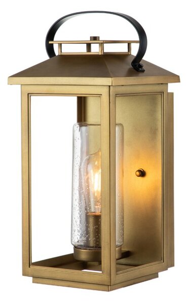 Quintiesse QN-ATWATER-M-PDB Atwater Single Medium Outdoor Wall Lantern In Painted Distressed Brass Finish IP44