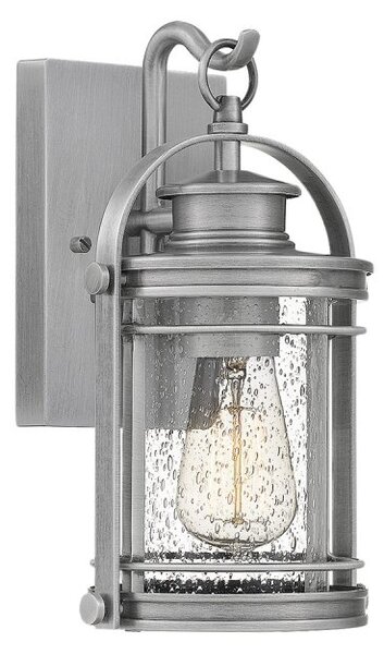 Quintiesse QN-BOOKER-S-IA Booker Small Wall Lantern In Industrial Aluminium Finish IP44