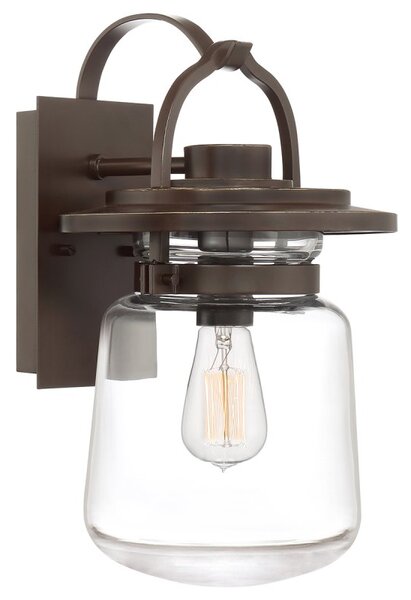Quintiesse QN-LASALLE-M-WT Lasalle Outdoor Medium Wall Lantern In Western Bronze Finish IP44