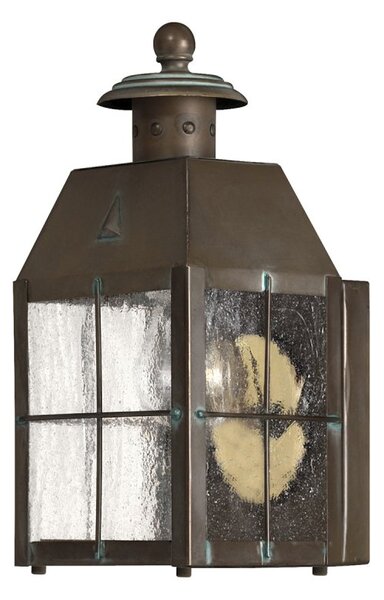 Quintiesse QN-NANTUCKET-XS-AS Nantucket Extra Small Wall Lantern In Aged Brass Finish IP44