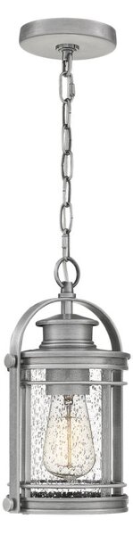 Quintiesse QN-BOOKER8-S-IA Brooker Small Chain Ceiling Lantern In Industrial Aluminium Finish IP44