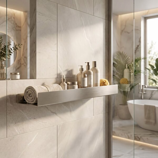 Bathroom shelf SF04 60cm steel brush