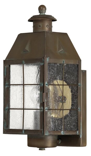 Quintiesse QN-NANTUCKET-M-AS Nantucket Medium Wall Lantern In Aged Brass Finish IP44